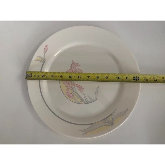 ARCOPAL France Serving Plate and Bowl Table Charm Diana Pattern Pink Iris - Picture 3 of 8